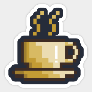 pixel coffee Sticker